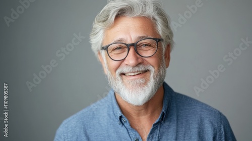 Happy Senior Man Smiling in Natural Light