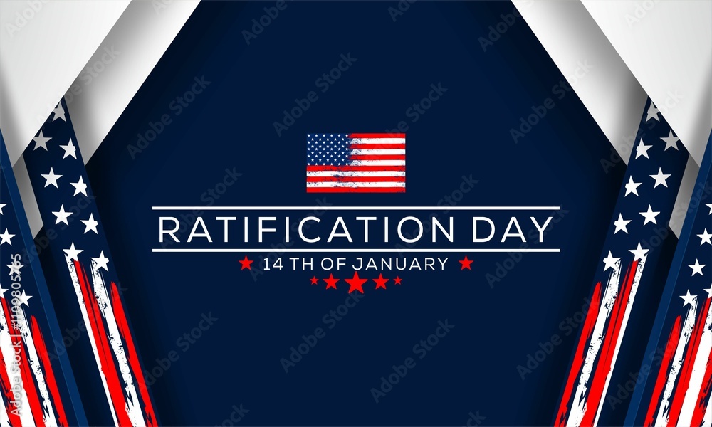 Ratification Day January 14 Background Vector Illustration Ratification Day January 14 Background Vector Illustration