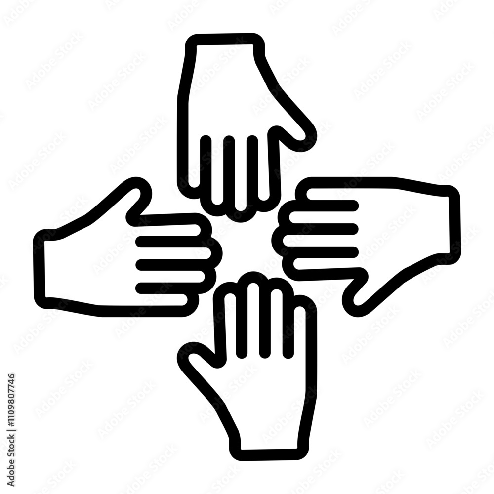 Obraz premium together Line Icon