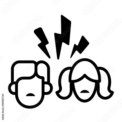 quarrel Line Icon