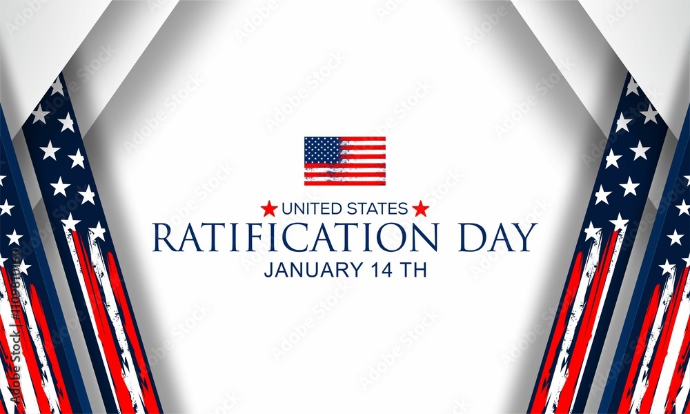 Ratification Day January 14 Background Vector Illustration Ratification Day January 14 Background Vector Illustration