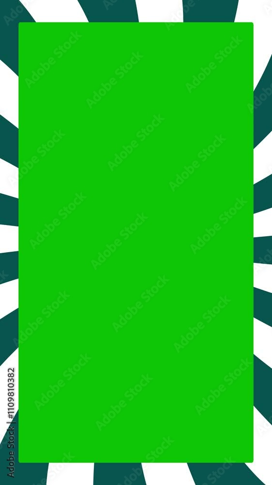 Empty space on a green screen with a white and green sunbrust animation frame. Empty space on a green screen with a white and green sunbrust animation frame.