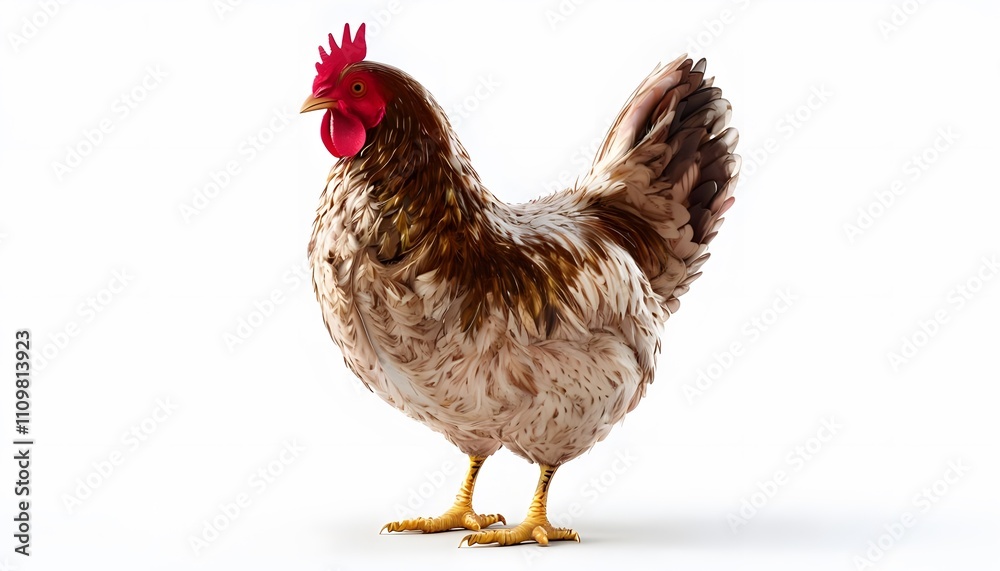 Fototapeta premium Chicken on White Background