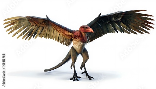 Archaeopteryx on White Background photo