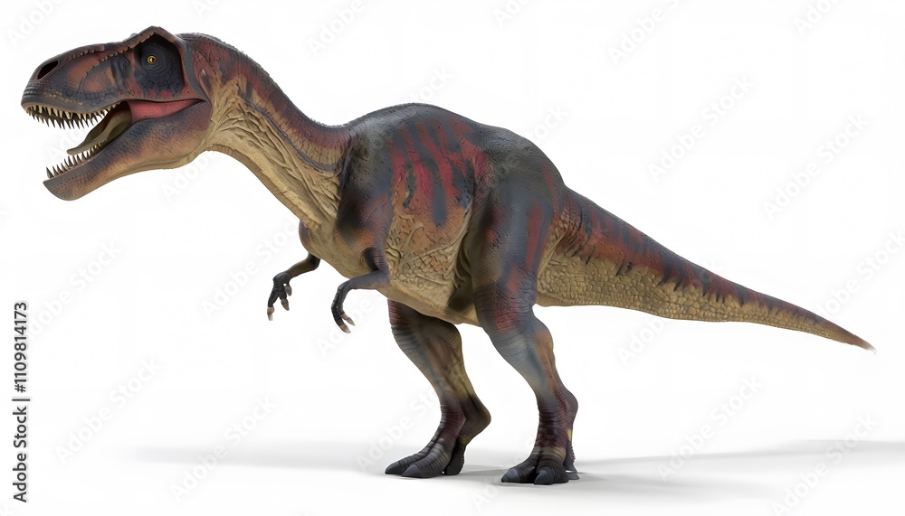 Fototapeta premium Allosaurus on White Background