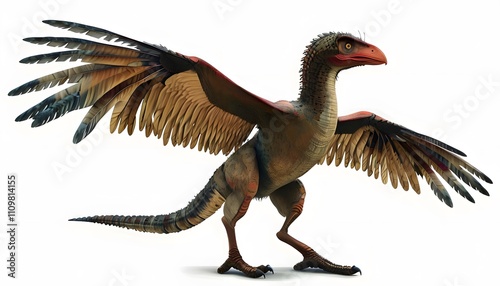 Archaeopteryx on White Background