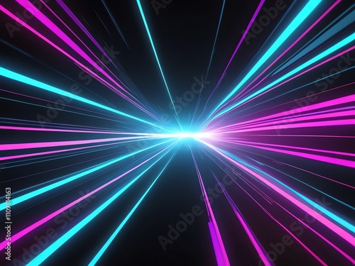 Neon Speed Lines: A Futuristic Abstract Artwork