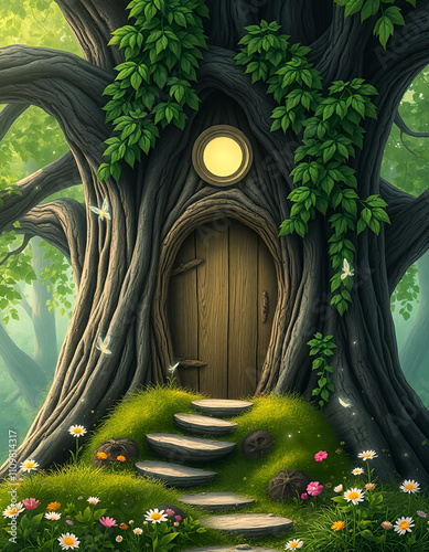 a mysterious house in the forest 