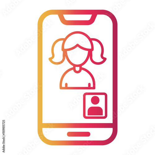 videocall Line Gradient Icon