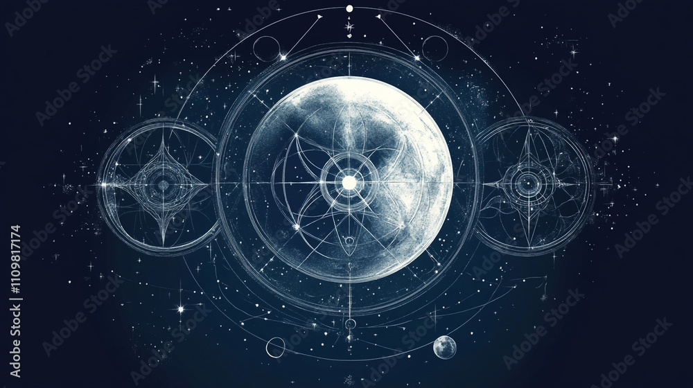 circle with the signs of the zodiac with blue background.ai generative circle with the signs of the zodiac with blue background.ai generative