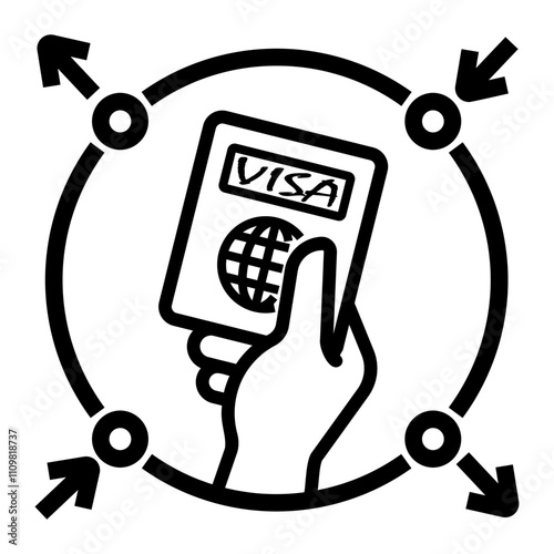 passport Line Icon