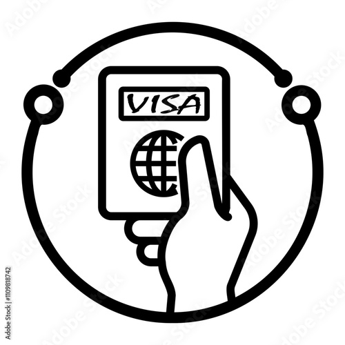 passport Line Icon