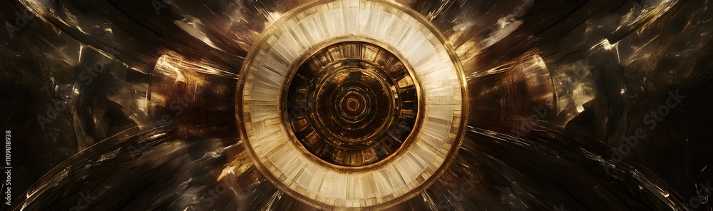 Abstract Gold and Brown Concentric Circles Artwork Abstract Gold and Brown Concentric Circles Artwork