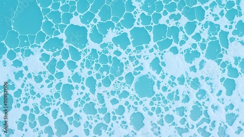 Blue turquoise water with foamy waves, perfect for beach backgrounds or travel concepts, waves, ocean