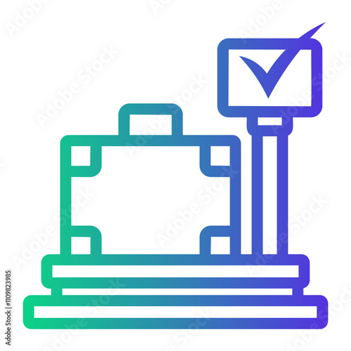 luggage Line Gradient Icon