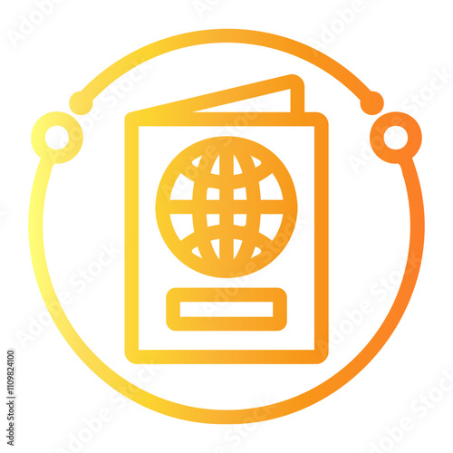 visa Line Gradient Icon