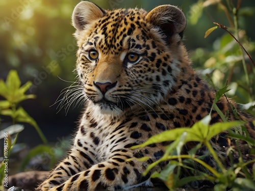 a leopard in the bush