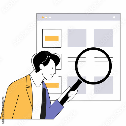 magnifying glass, UI character