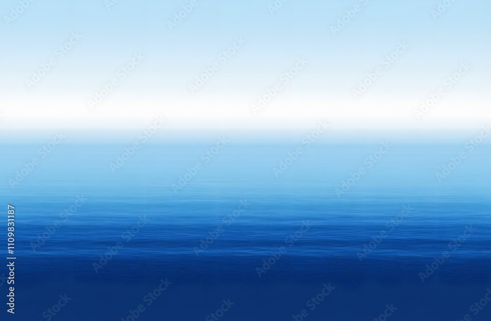 Serene Ocean Gradient Sky Blue Water Serene Ocean Gradient Sky Blue Water