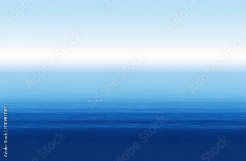 Serene Ocean Gradient Sky Blue Water