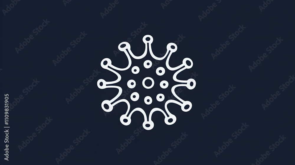 Abstract Graphic Depicting A Virus Or Cell Structure