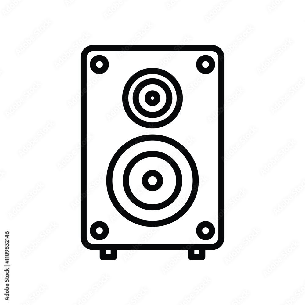 speaker audio music vector design concept line style speaker audio music vector design concept line style