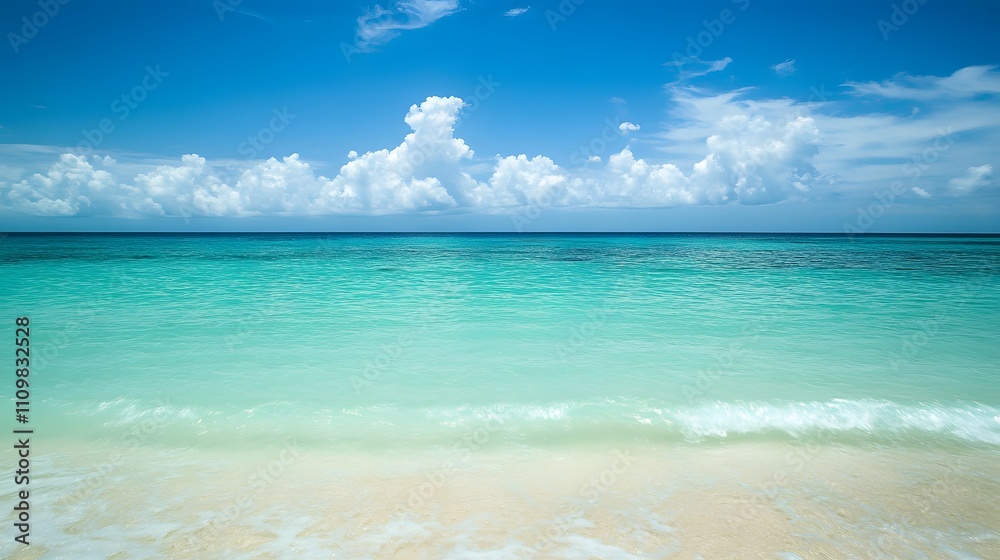Serene Tropical Beachscape Under A Blue Sky Serene Tropical Beachscape Under A Blue Sky