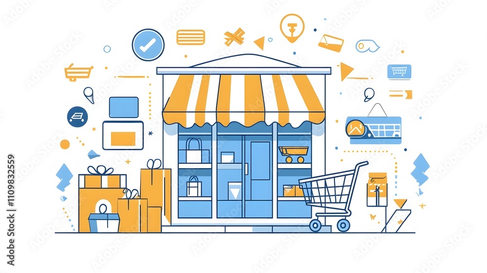Online Store Retail Shop E Commerce Business Shopping Gifts Online Store Retail Shop E Commerce Business Shopping Gifts