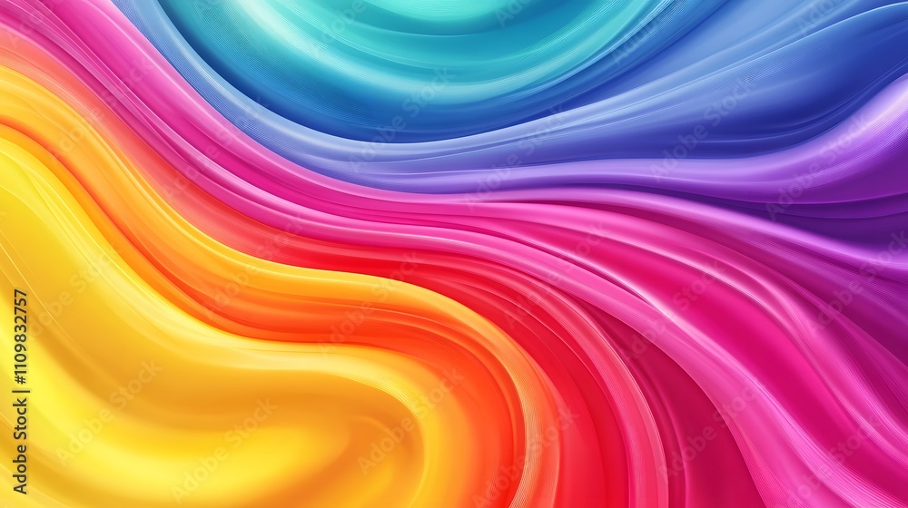 Obraz premium Abstract Colorful Swirling Wave Pattern Design