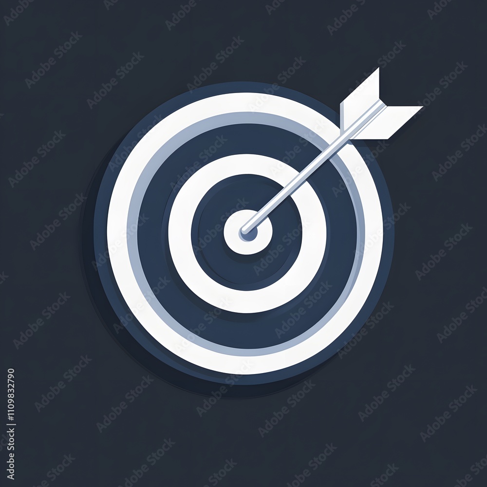 An Arrow Striking The Center Of A Target An Arrow Striking The Center Of A Target