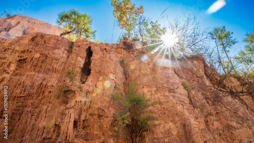 Providence Cayon Park, a manmade canyon and a fun mimic of the Grand Canyon. It spans approximately 1,003 acres and features dramatic canyons with vibrant colors created by erosion due to poor farming photo