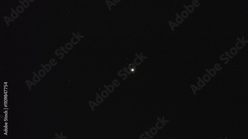 Tokyo,Japan - December 1,  2024: Jupiter and moons at dawn in winter photo