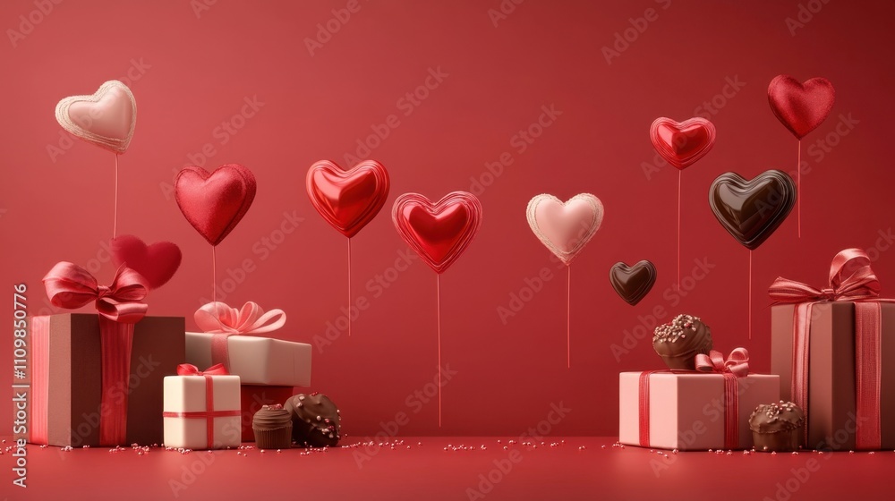 Romantic Valentine's Day Chocolate Hearts Gifts and Presents Celebration Romantic Valentine's Day Chocolate Hearts Gifts and Presents Celebration