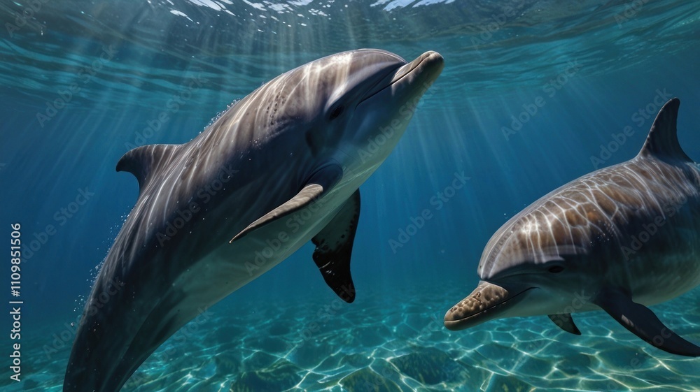 Obraz premium DOLPHIN IN THE SEA