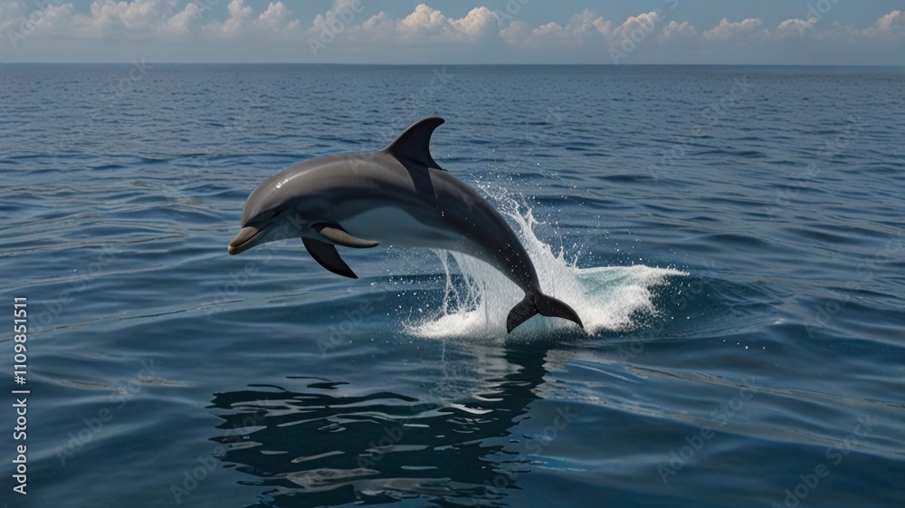 Fototapeta premium DOLPHIN IN THE SEA