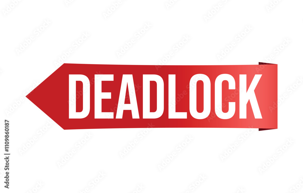 Vector illustration modern Deadlock banner, Isolated web element. Vector illustration modern Deadlock banner, Isolated web element.