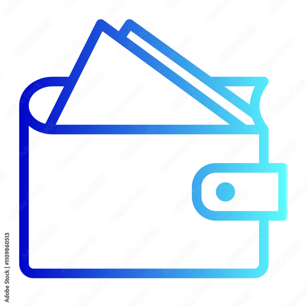 Vector illustration of Wallet icon isolated on white background, perfect for web design and mobile applications Vector illustration of Wallet icon isolated on white background, perfect for web design and mobile applications