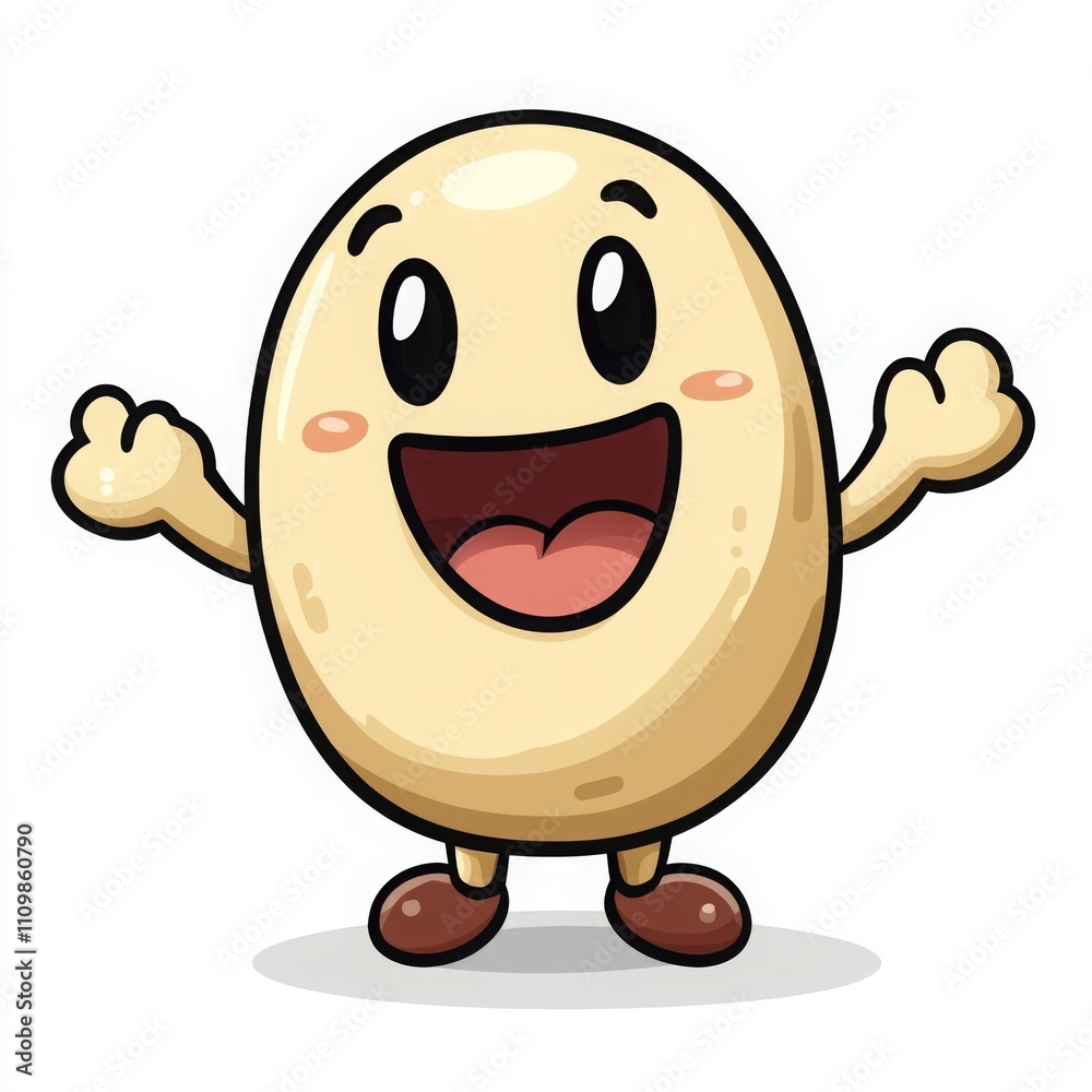 Happy Peanut Cartoon Character Illustration Happy Peanut Cartoon Character Illustration