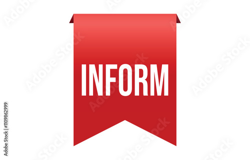 Vector illustration modern inform banner, Isolated web element.
