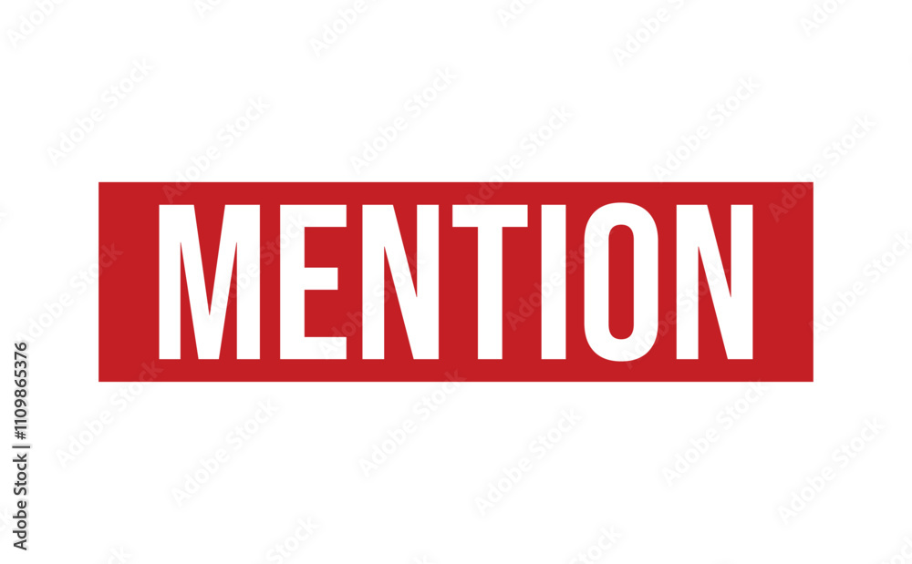 MENTION red rubber stamp vector design. MENTION red rubber stamp vector design.
