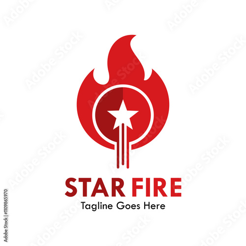 Star fire design logo template illustration