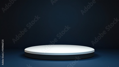 A simple white and black circular display platform