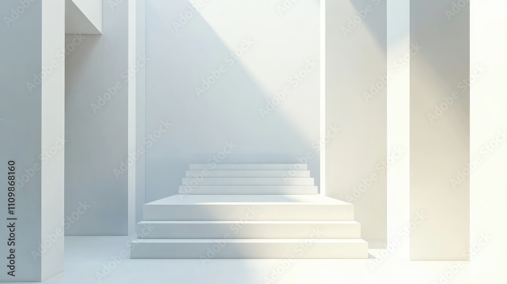 White Minimalist Staircase Modern Architecture Design White Minimalist Staircase Modern Architecture Design