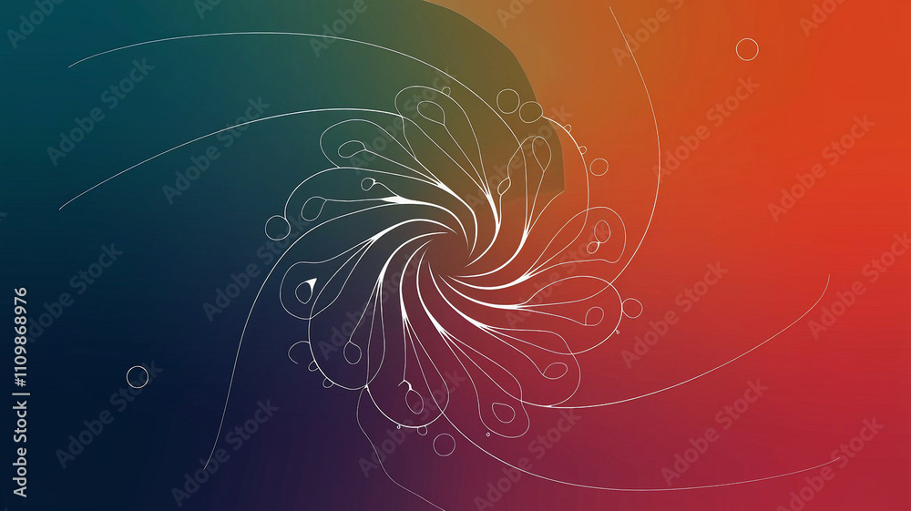 Abstract Swirling Design with Gradient Background Abstract Swirling Design with Gradient Background