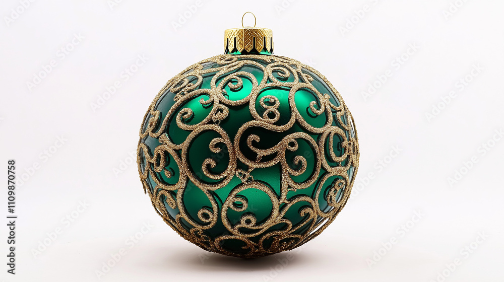 christmas balls isolated on white, Christmas tree ball, green tree decoration, ornament christmas balls isolated on white, Christmas tree ball, green tree decoration, ornament
