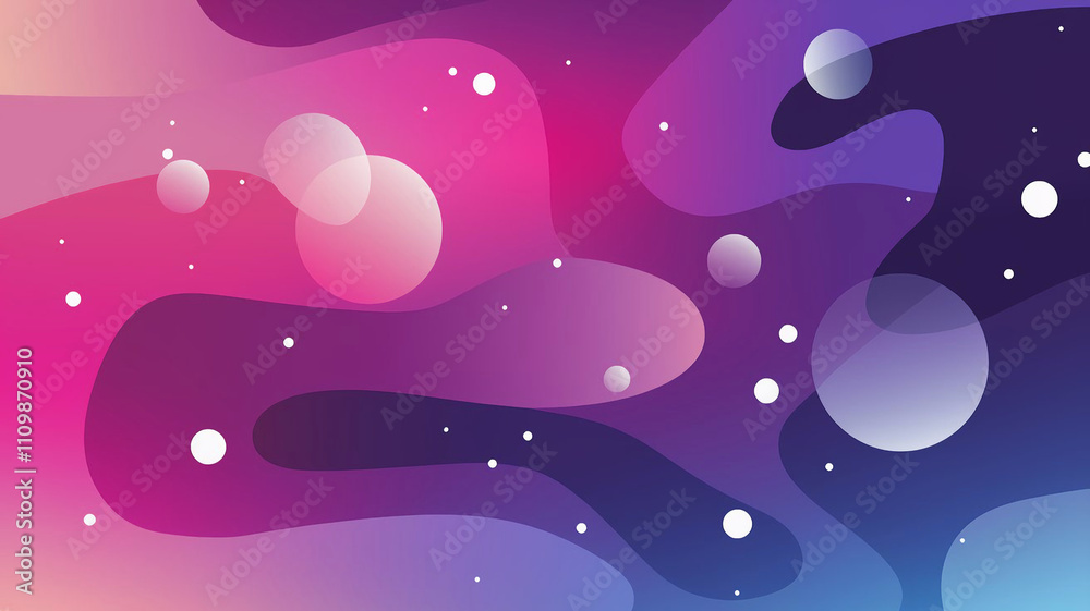 Abstract Gradient Background with Translucent Circles Abstract Gradient Background with Translucent Circles