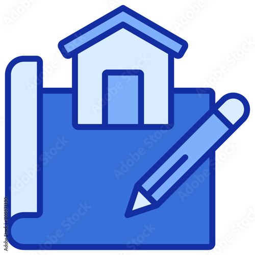 Blueprint Blue Color Icon