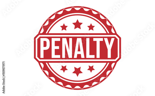 PENALTY rubber stamp on white background. PENALTY Stamp.