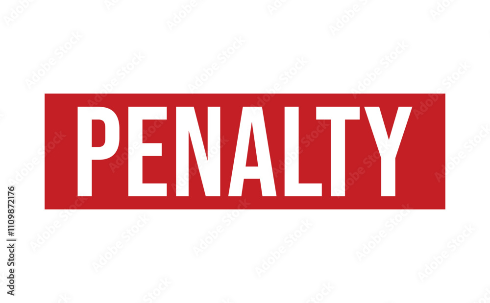 PENALTY rubber stamp vector illustration on white background