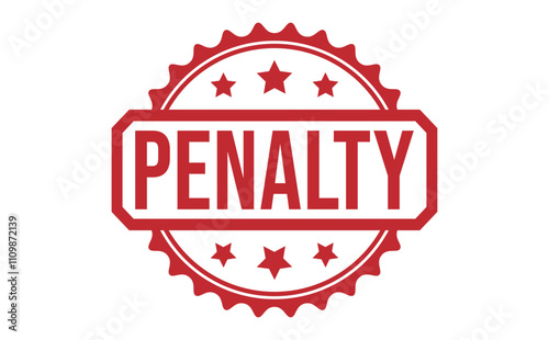 PENALTY rubber stamp on white background. PENALTY Stamp.